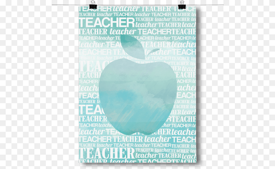 Apple Silhouette Inspired Posters Apple Silhouette Teal Watercolor, Advertisement, Poster, Publication Png