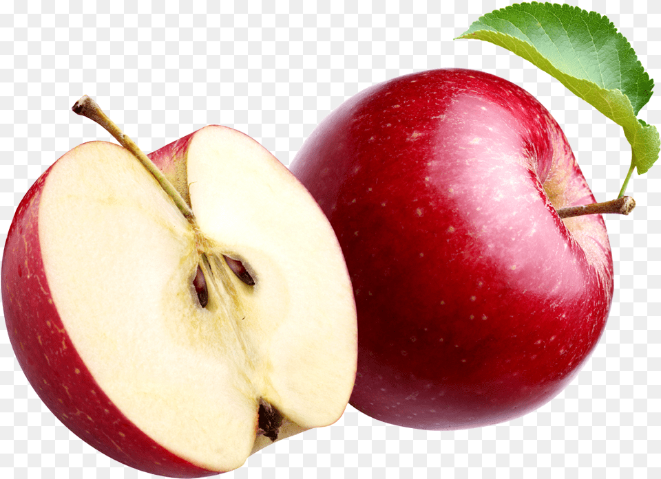 Apple Slice Apple And Half Apple, Food, Fruit, Plant, Produce Free Png Download