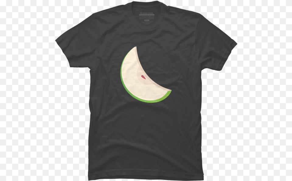 Apple Slice Icon Apparel Moon, T-shirt, Clothing, Shirt, Food Free Png