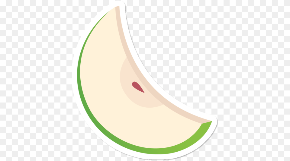 Apple Slice Icon Sticker Apple Slice, Food, Fruit, Plant, Produce Png