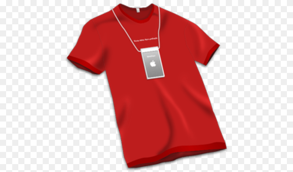 Apple Store Tshirt Red Icon Tee Shirt Apple Pomme, Clothing, T-shirt Png Image