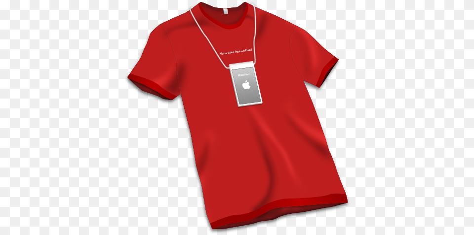 Apple Store Tshirt Red Icon Louvre Iconset Apple Red T Shirt, Clothing, T-shirt Png