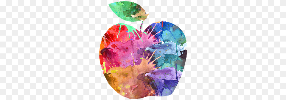Apple Stylized Apple Fruit Food Krakw, Paint Container, Palette, Art, Collage Png