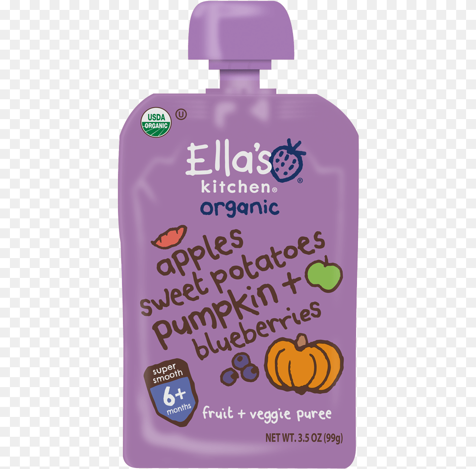 Apple Sweet Potato Pumpkin Blueberries Ella39s Kitchen, Bottle, Lotion Free Png Download
