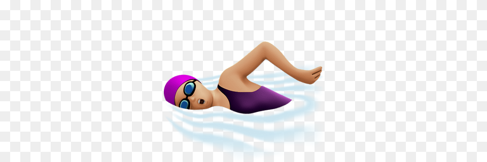 Apple Swimmer Emoji, Person, Sport, Swimwear, Leisure Activities Free Png Download