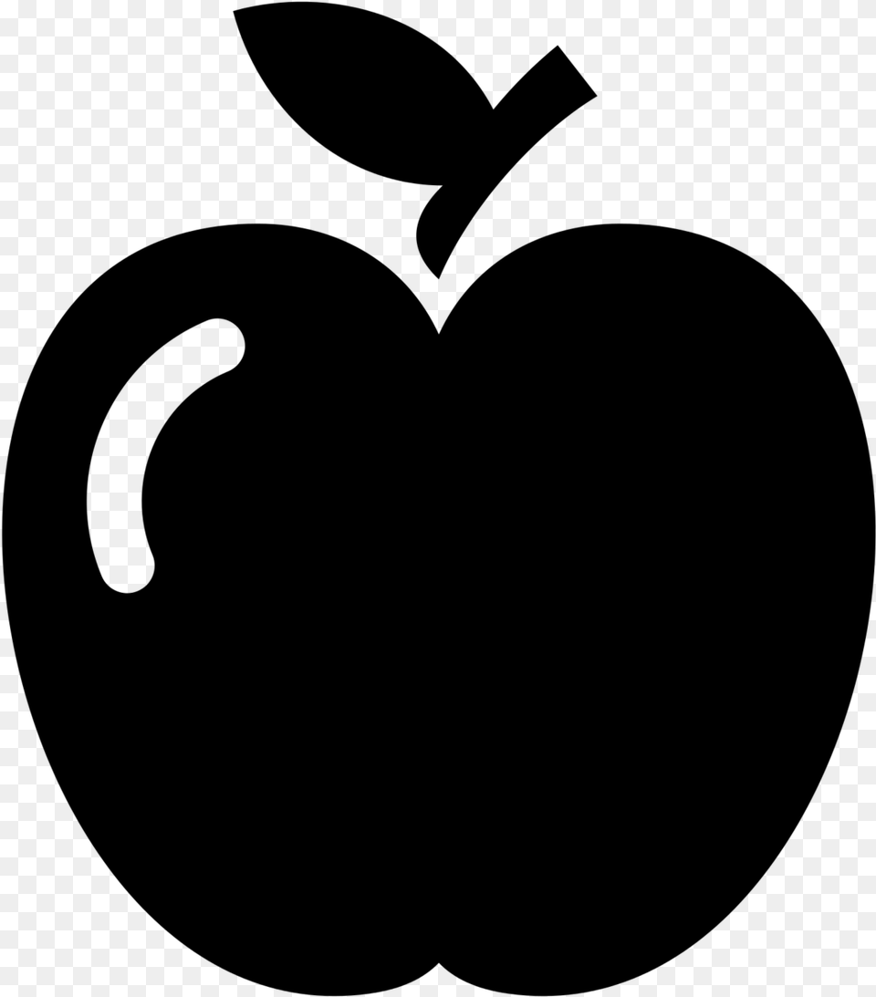 Apple Symbol Clipart Download Vector Manzana, Gray Png Image