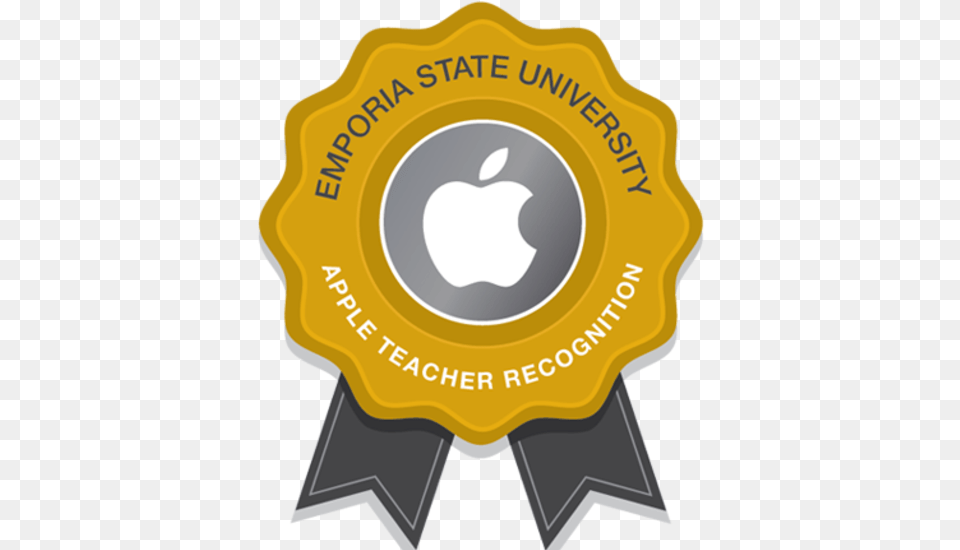 Apple Teacher Recognition Document, Badge, Logo, Symbol, Gold Free Transparent Png