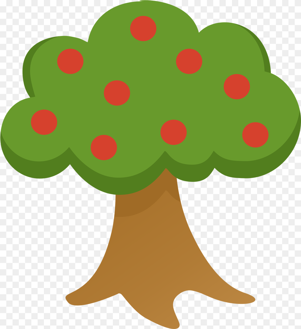 Apple Tree Clipart Farm Cartoon Tree Clipart, Green, Plant, Pattern, Potted Plant Png Image