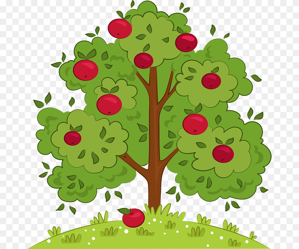 Apple Tree Clipart Illustration, Art, Graphics, Floral Design, Pattern Free Png
