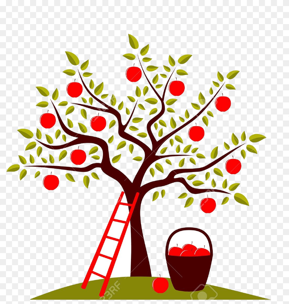 Apple Tree Clipart On Simple Apple Tree Drawing, Art, Graphics, Plant, Food Free Transparent Png