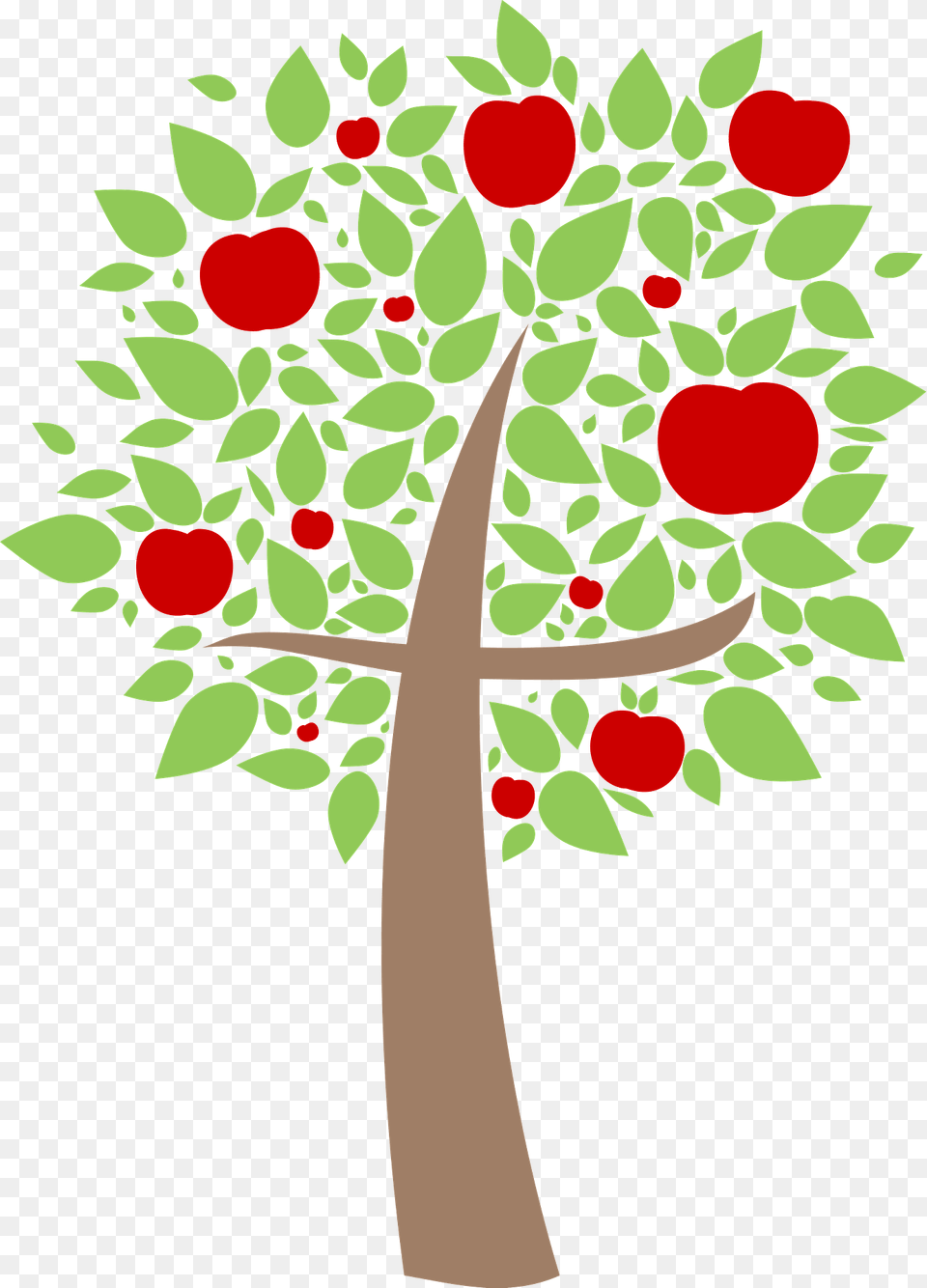 Apple Tree Cross Clipart, Art, Plant, Pattern, Leaf Free Png Download