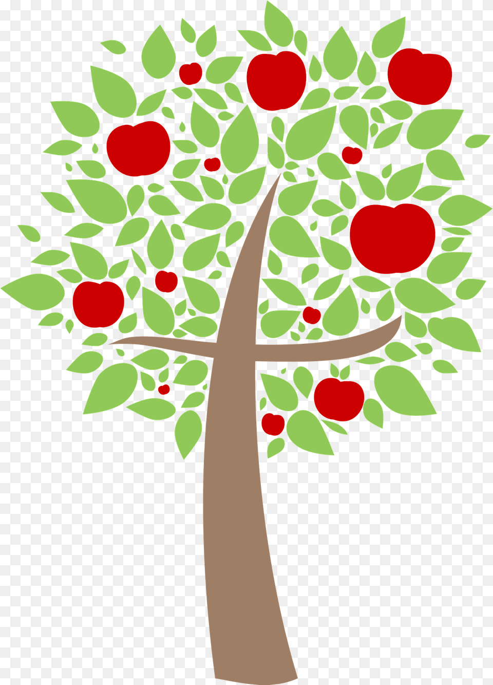 Apple Tree Cross Clipart Free Download Transparent Apple Tree Clipart Free, Leaf, Plant, Pattern, Art Png