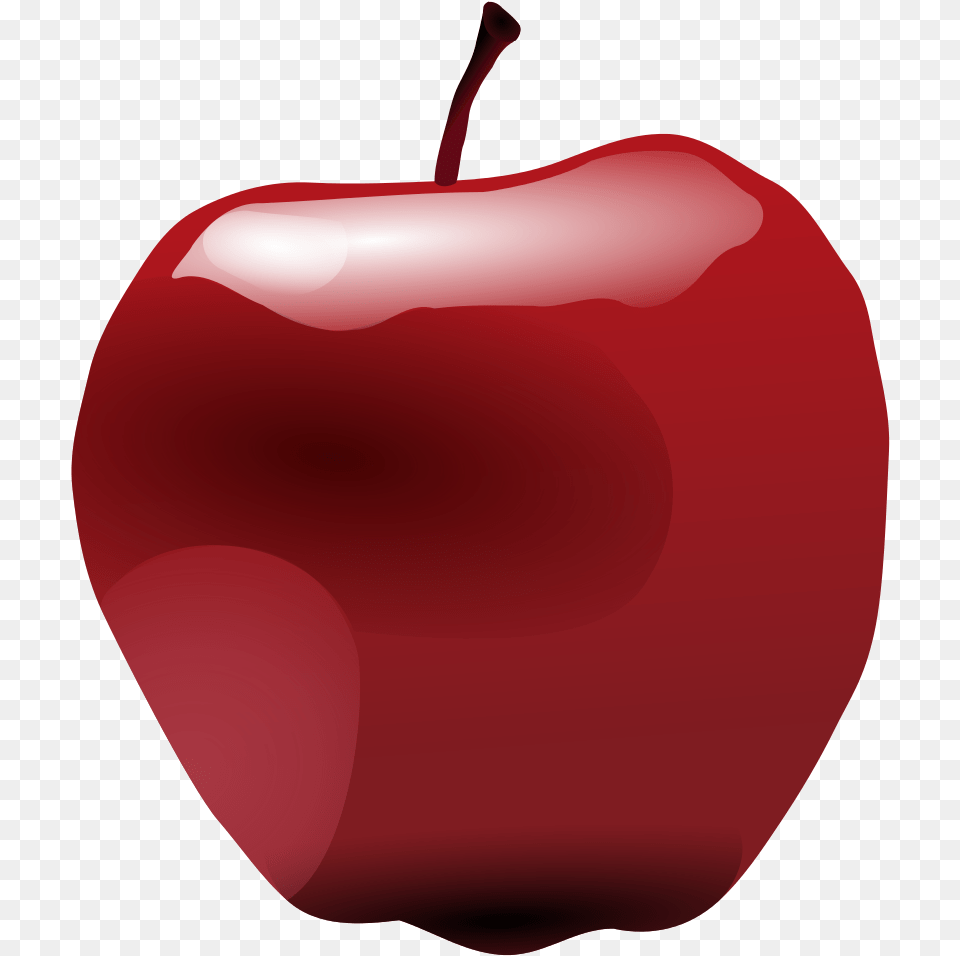 Apple Unbitten Apple With Worm, Food, Fruit, Plant, Produce Png Image