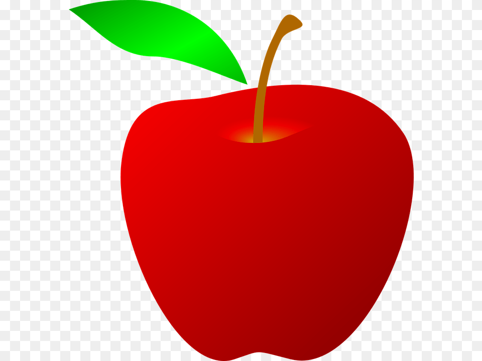 Apple Vector Transparent Red Apple Drawing, Food, Fruit, Plant, Produce Free Png Download