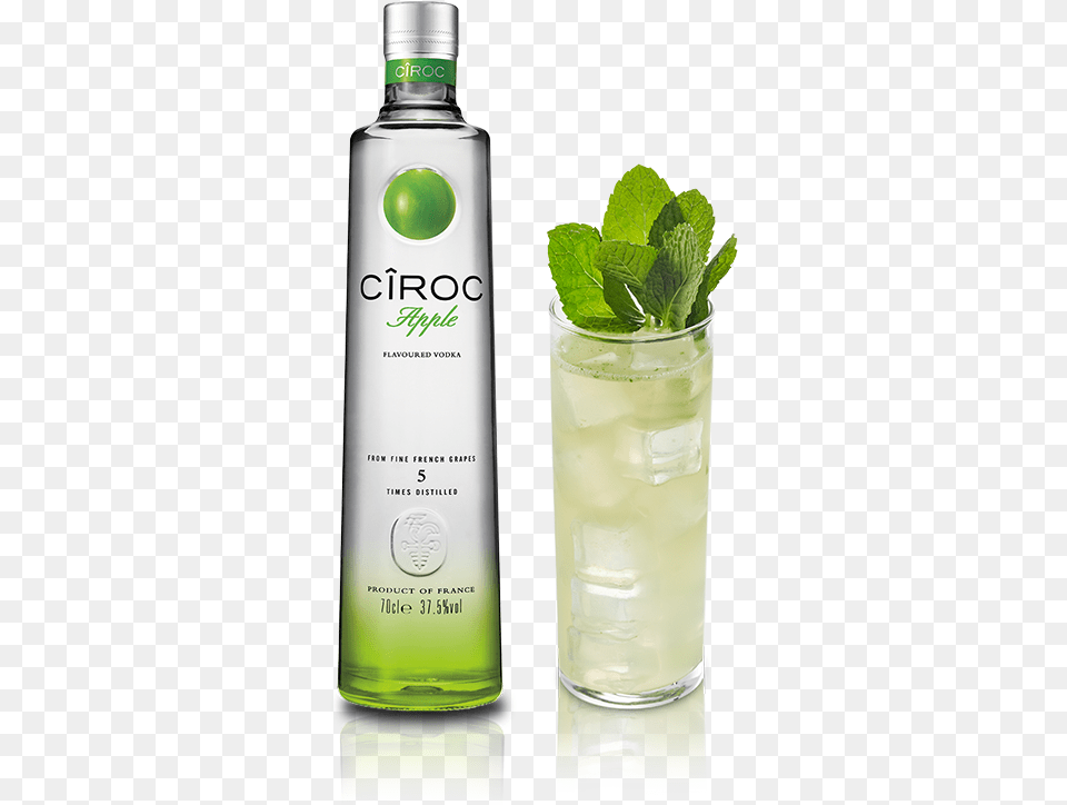 Apple Vodka Mojito Ciroc Red Berry, Alcohol, Beverage, Cocktail, Herbs Free Transparent Png