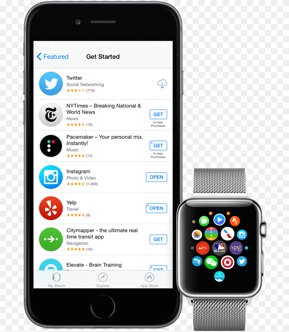 Apple Watch 4 App Store, Electronics, Mobile Phone, Phone, Wristwatch Png
