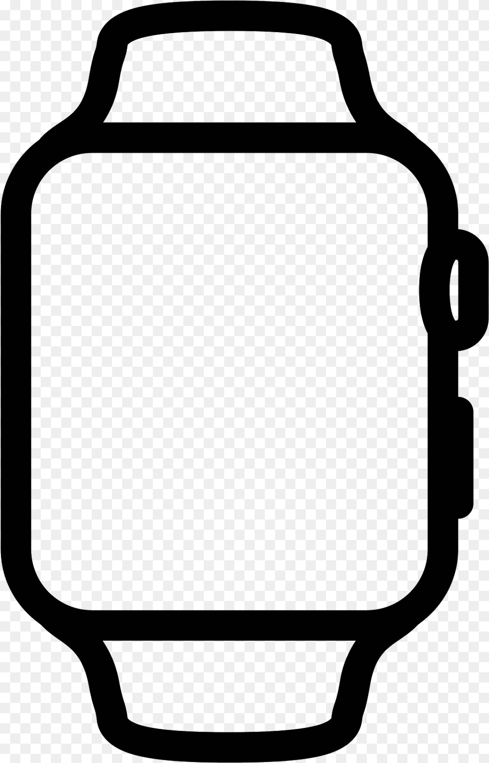 Apple Watch Free Icon, Gray Png
