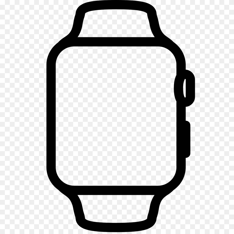 Apple Watch Icon, Gray Png
