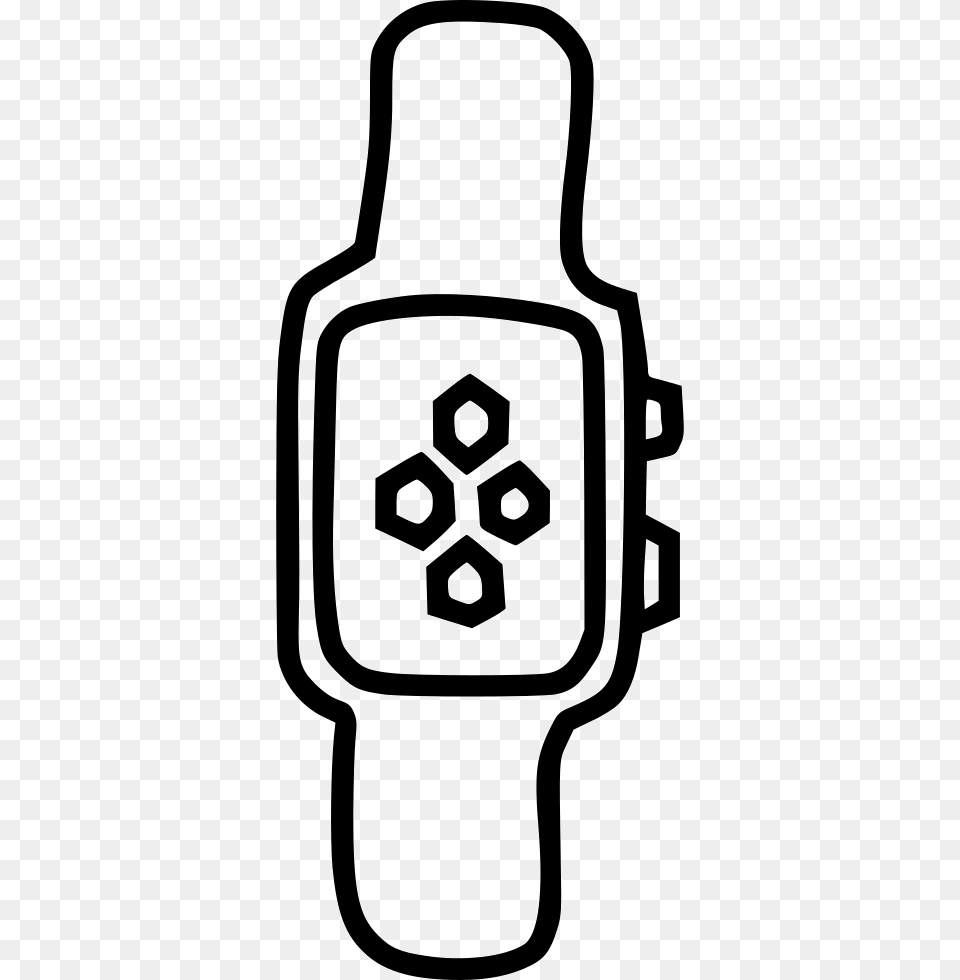 Apple Watch Iwatch Device Time Clock Icon Download, Stencil, Electronics, Wristwatch, Gas Pump Png