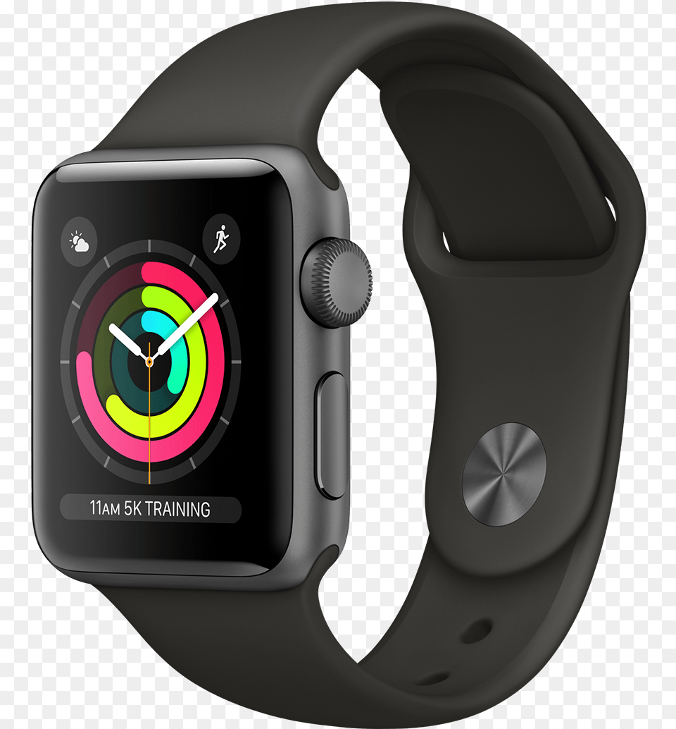 Apple Watch Series 3 Gps 38mm Space Grey Aluminium Apple Watch 3 Space Gray, Arm, Body Part, Person, Wristwatch Free Transparent Png
