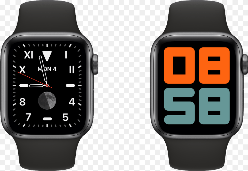 Apple Watch Series 5 Black Apple Watch With Titanium Band, Arm, Body Part, Person, Wristwatch Png Image