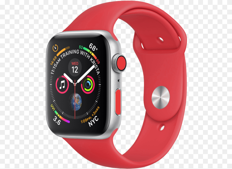 Apple Watch Sport Band 44mm Red, Arm, Body Part, Person, Wristwatch Free Png Download