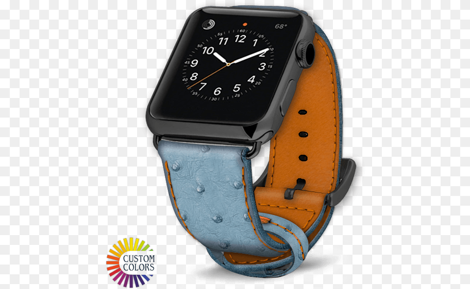 Apple Watch Strap Ostrich Leather Apple Watch Jeans Armband, Arm, Body Part, Person, Wristwatch Free Png Download