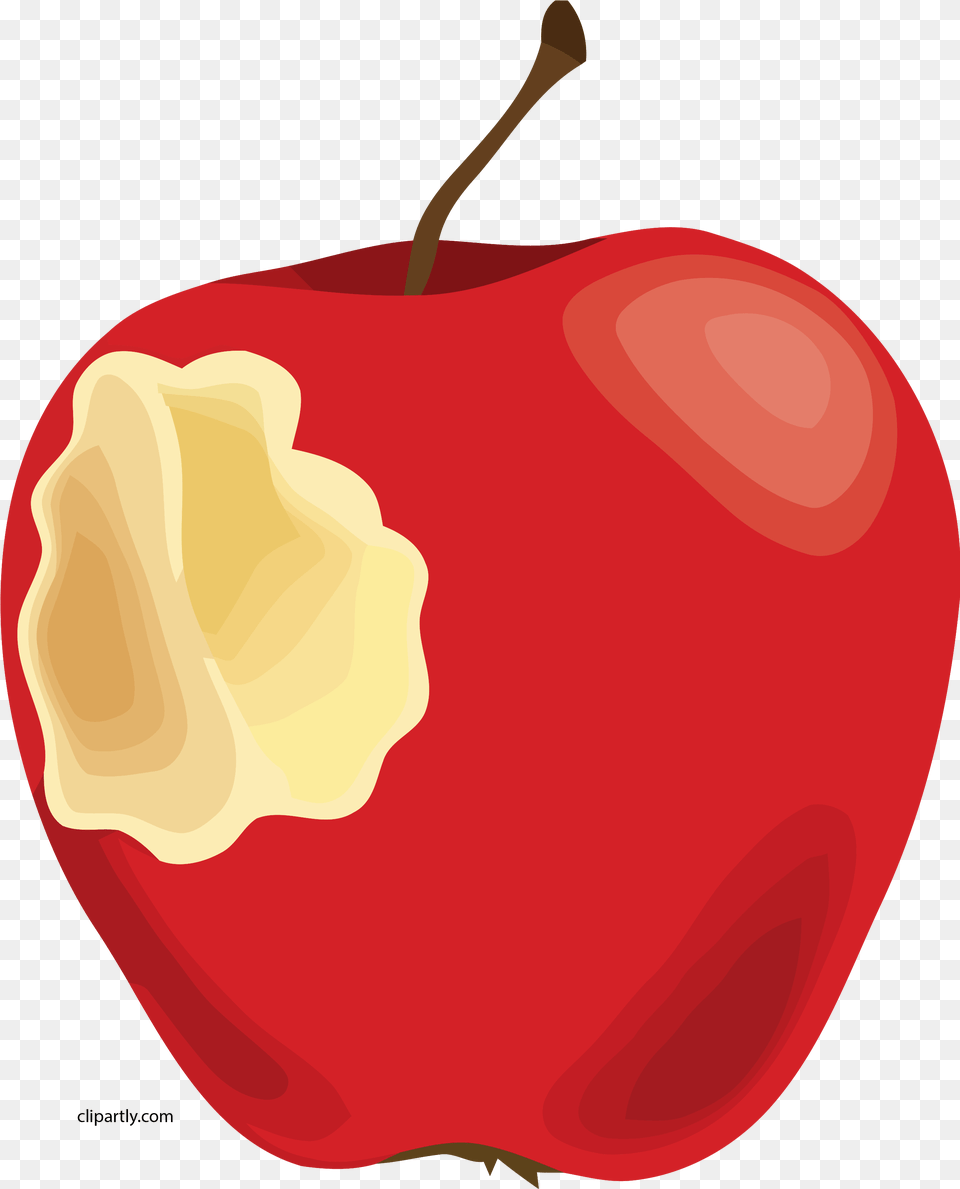 Apple With A Bite Out Of It Clipart Snow White Bitten Apple, Food, Fruit, Plant, Produce Free Png Download