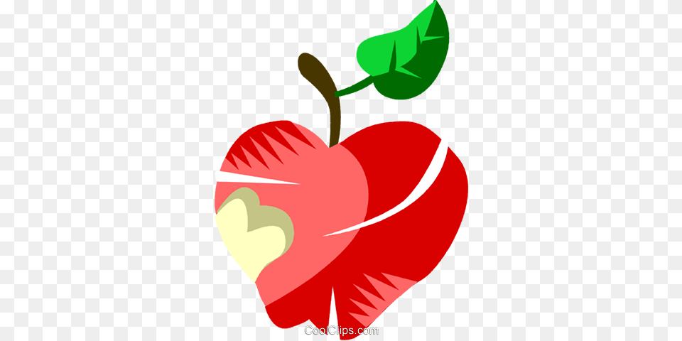 Apple With A Bite Out Of It Royalty Vector Clip Art, Rose, Flower, Petal, Plant Png Image