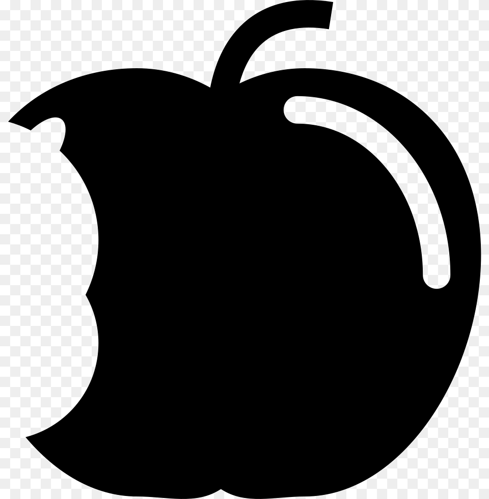 Apple With Big Bite Icon, Stencil, Weapon Free Transparent Png