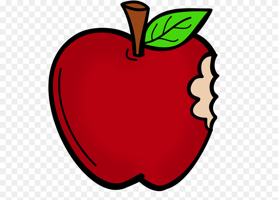 Apple With Bite Taken Out Clip Art Apple With Bite Clipart, Food, Fruit, Plant, Produce Free Transparent Png