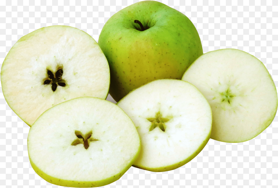 Apple With Slice, Food, Fruit, Plant, Produce Free Transparent Png