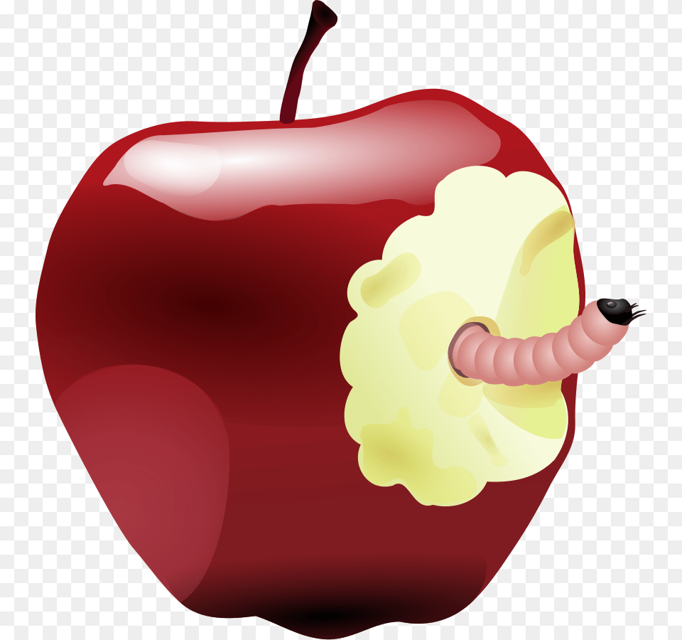 Apple Worm Clip Art, Food, Fruit, Plant, Produce Free Png Download