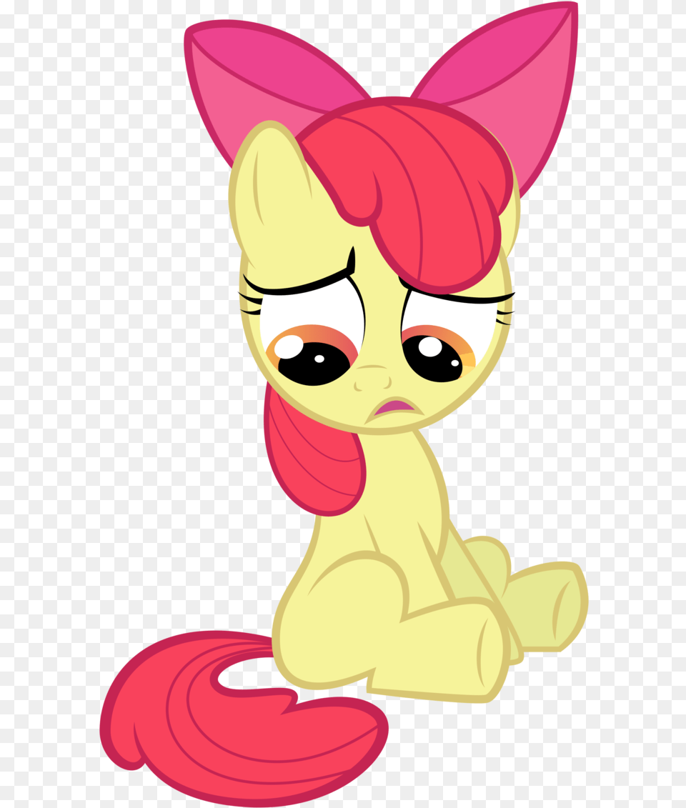 Applebloom Is Still Sad By Spellboundcanvas Mlp Apple Bloom In Diapers, Cartoon, Face, Head, Person Png Image