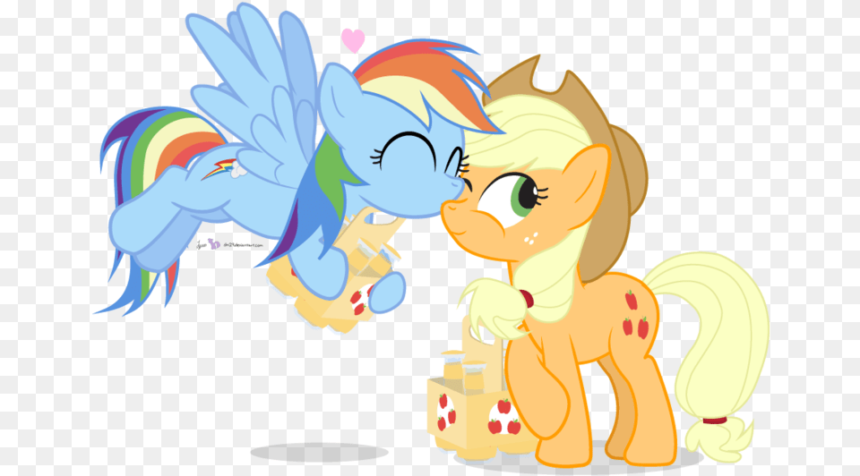 Applejack Appreciation Artistdm29 Backwards Rainbow Dash And Applejack Love, Baby, Person, Face, Head Png