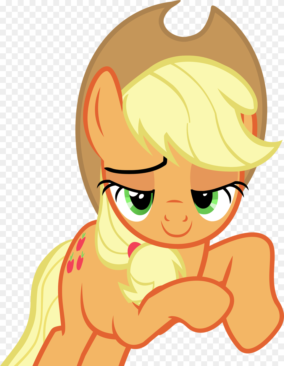 Applejack Bedroom Eyes Bipedal Bipedal Leaning Applejack Bedroom Eyes, Baby, Person, Face, Head Free Transparent Png