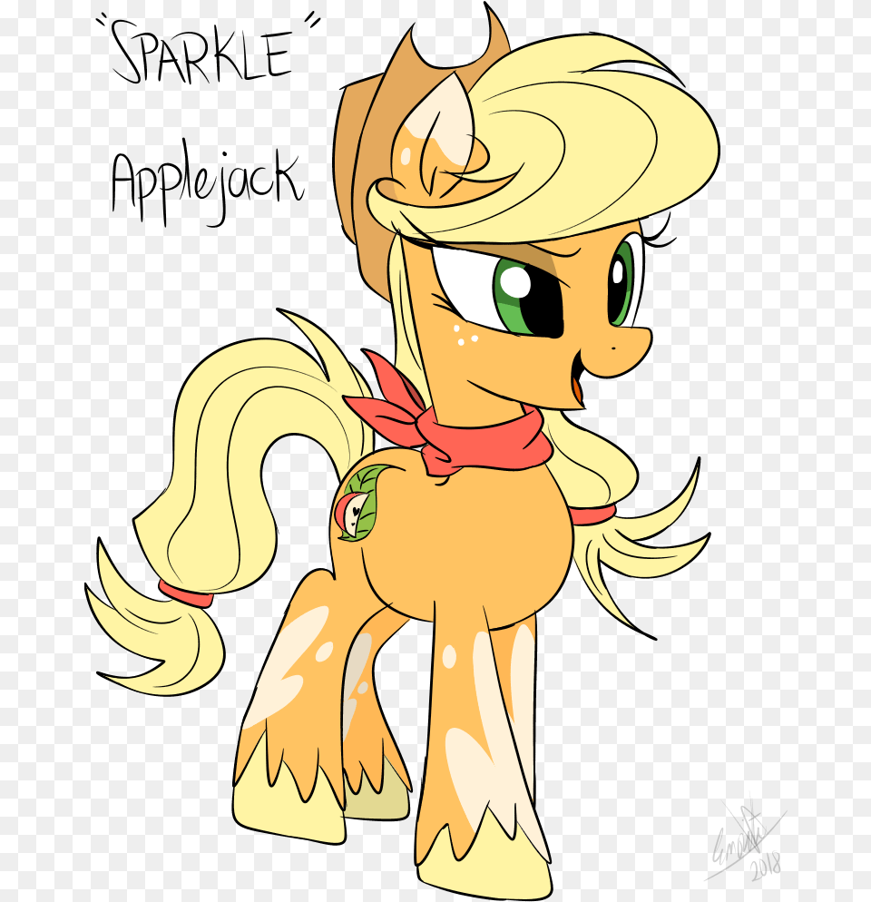 Applejack Drawing Easy Mlp Applejack Redesign, Cartoon, Baby, Person, Face Free Transparent Png