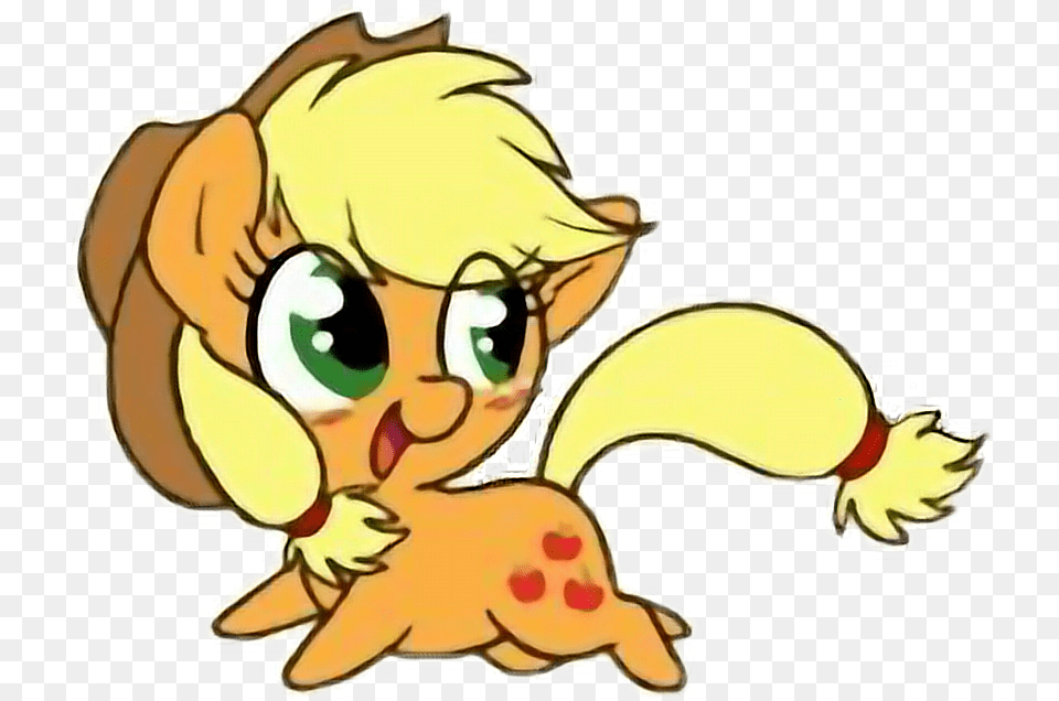 Applejack Pony Chibi Kawaii Mlp Mylittlepony De My Little Pony Kawaii, Baby, Person, Face, Head Free Png