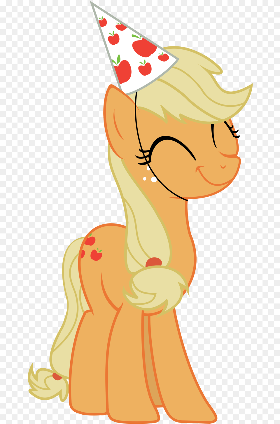 Applejack Pony From My Little My Little Pony Apple Jack Party, Clothing, Hat, Party Hat, Baby Free Png