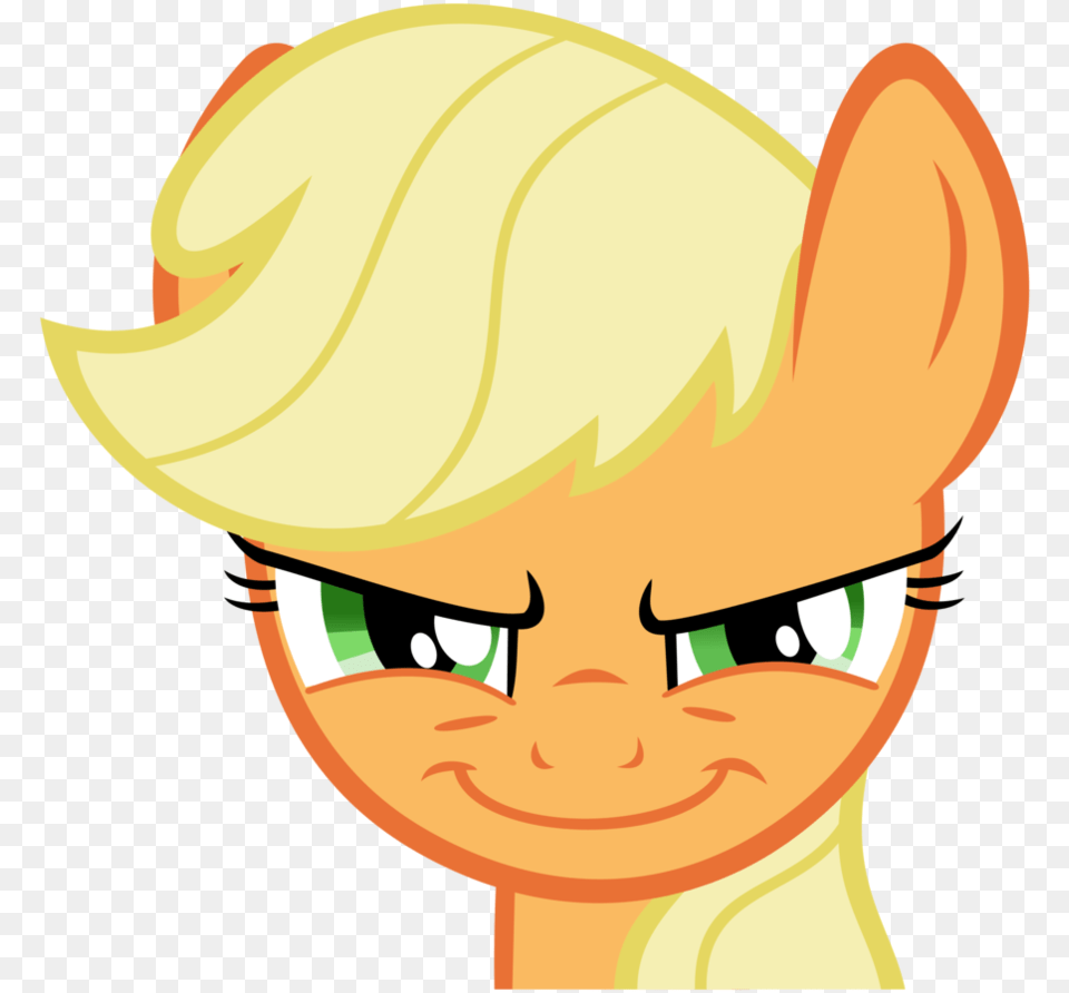 Applejack Vector Evil Applejack Evil Smile, Baby, Person, Face, Head Png Image