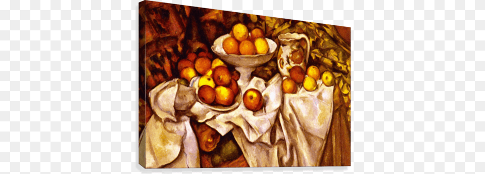 Apples And Oranges By Cezanne Canvas Print Adolovni Acosta Malaguenapiano Music From Cuba, Art, Painting, Food, Fruit Png Image