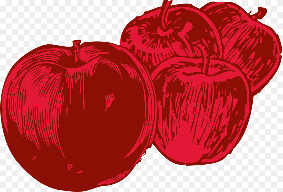 Apples Stock Photo Illustration Of Four Red Apples, Apple, Food, Fruit, Plant Free Transparent Png