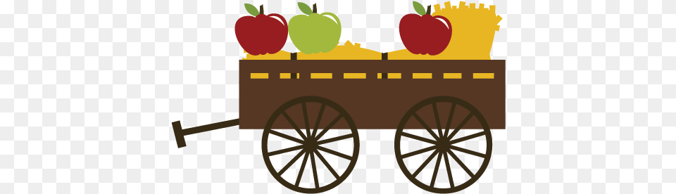 Apples In Wagon Svg File For Scrapbooking Apple Picking Fall Apple Picking Clip Art, Machine, Wheel, Transportation, Vehicle Png