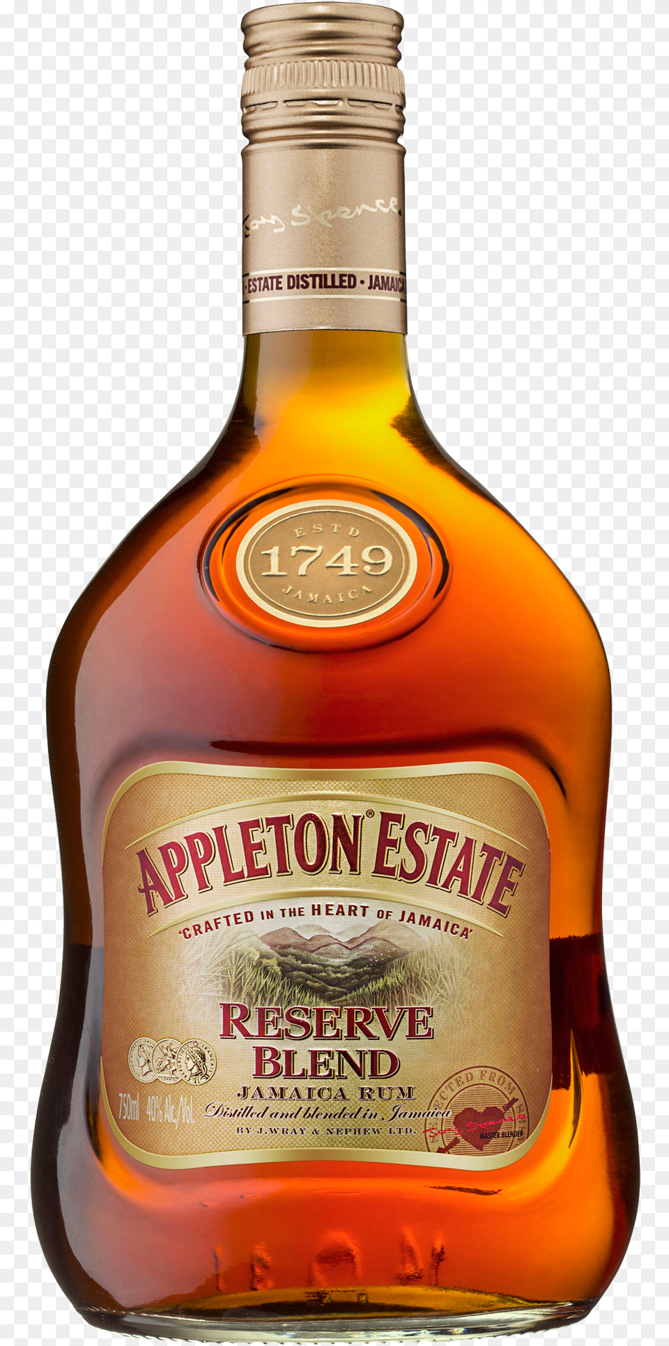 Appleton Estate Reserve Jamaica Rum 700ml Appleton Estate Reserve Blend Dark Rum, Alcohol, Beverage, Liquor, Whisky Free Png