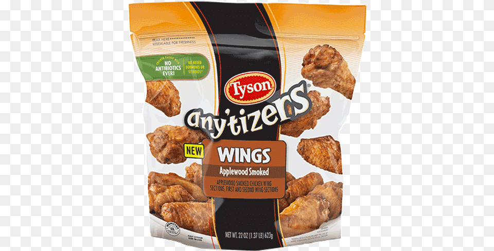 Applewood Smoked Chicken Wings Tyson Brand Any Tizers Chicken Chips, Food, Fried Chicken, Nuggets, Bread Free Transparent Png