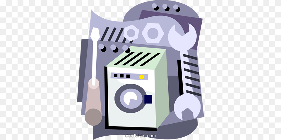 Appliance Maintenance Royalty Vector Clip Art Illustration, Device, Electrical Device, Washer Free Png Download