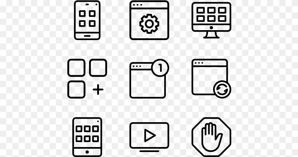 Applications Amp Windows Museum Icons, Gray Free Transparent Png
