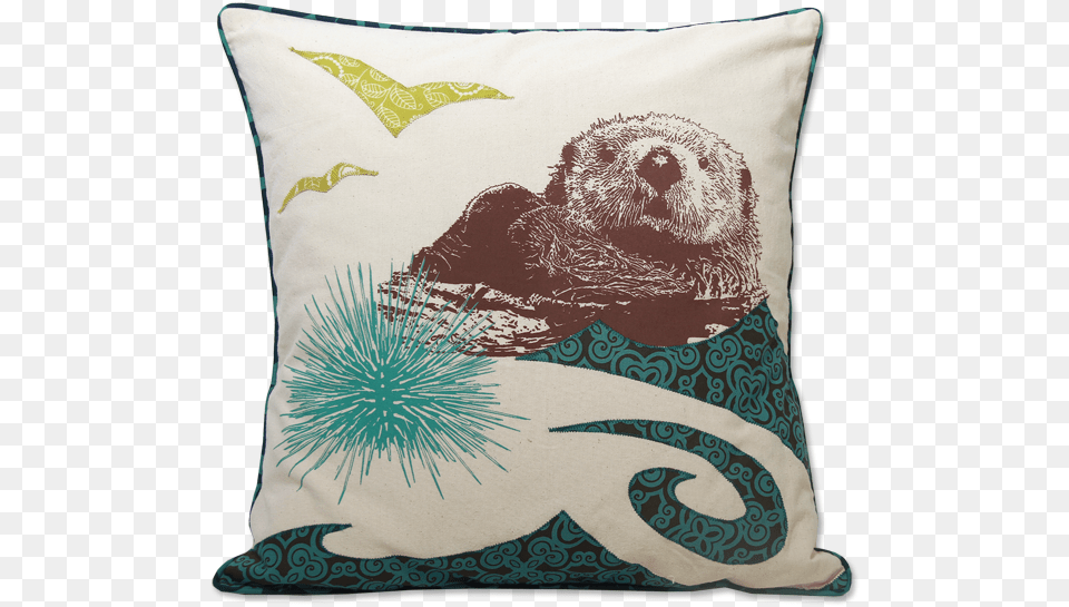 Applique Otter West Medium Cushion Cover Cushion, Home Decor, Pillow, Animal, Bear Free Transparent Png