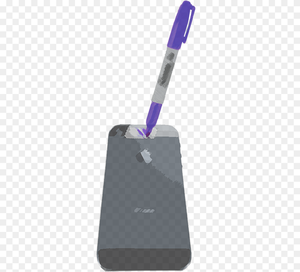 Apply Another Small Piece Of Tape On Top Of The Blue, Brush, Device, Tool, Electronics Png Image