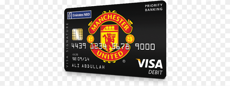 Apply For Manchester United Signature Debit Card Manchester United Debit Card, Text, Credit Card, Scoreboard Free Png Download